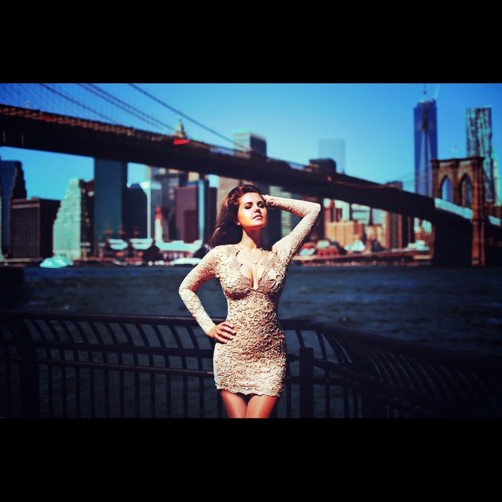 Holt Miami Style Size Small Dress in Nude Sexy Beautiful